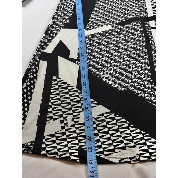 PerSeption Concept Black White Geometric Beaded Officewear VNeck Sheath Dress S - Picture 9 of 10